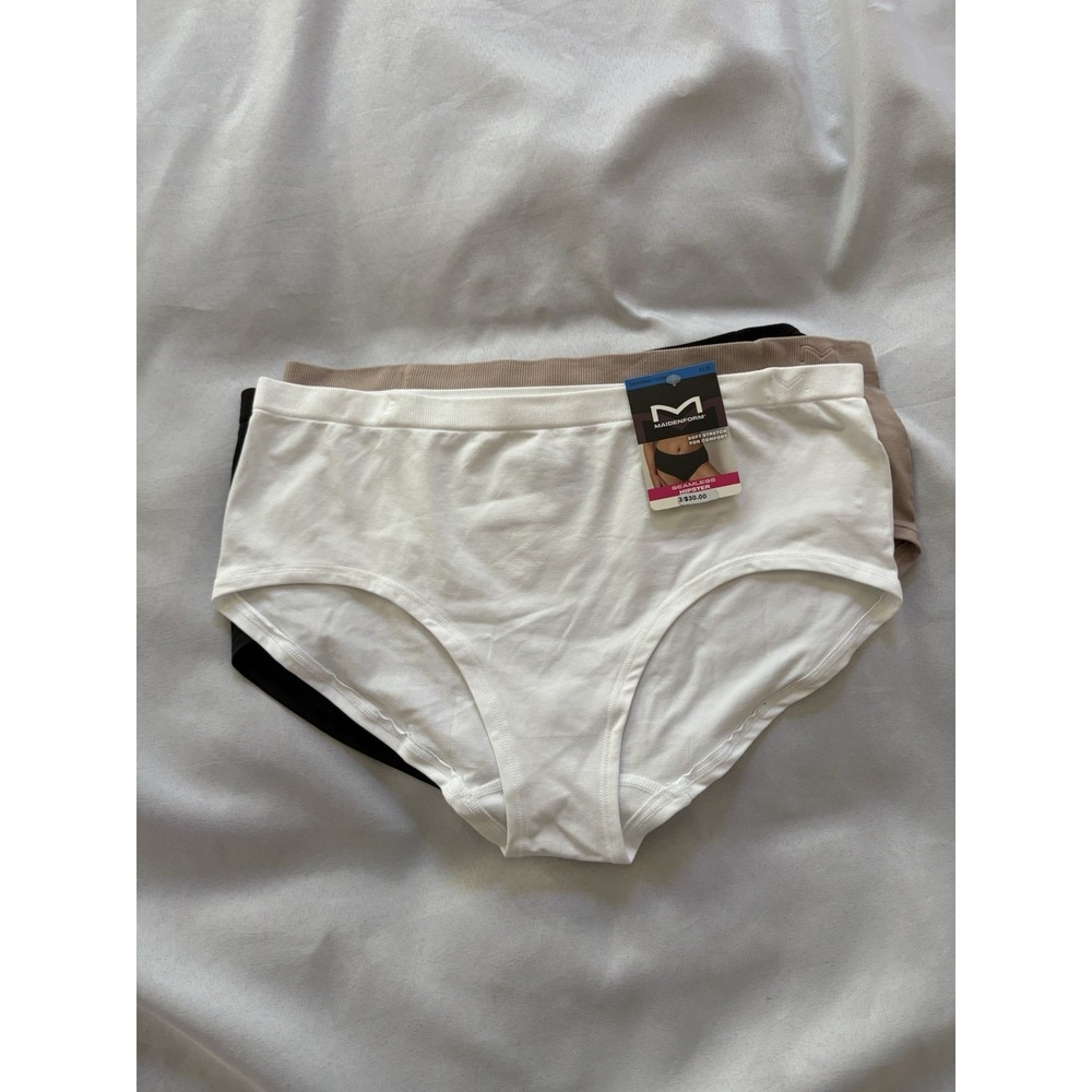 NEW Maidenforn Seamless Hipster Underwear DM2308 3 Pair Womens Xlarge Multicolor